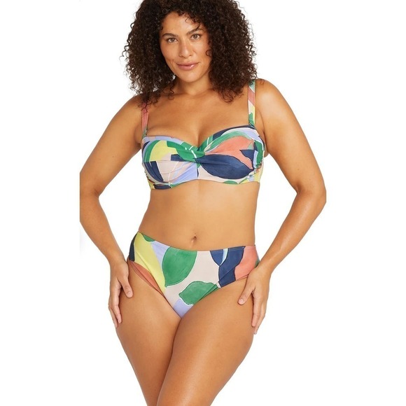 Artesands Women's L'Avana Botticelli Bandeau D DD Bikini Top Size 8 Multi NWT - Picture 1 of 6
